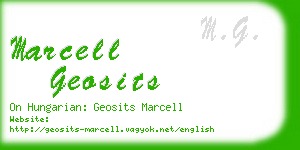 marcell geosits business card